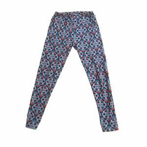 Lularoe Blue Geometric Print Leggings Size OS